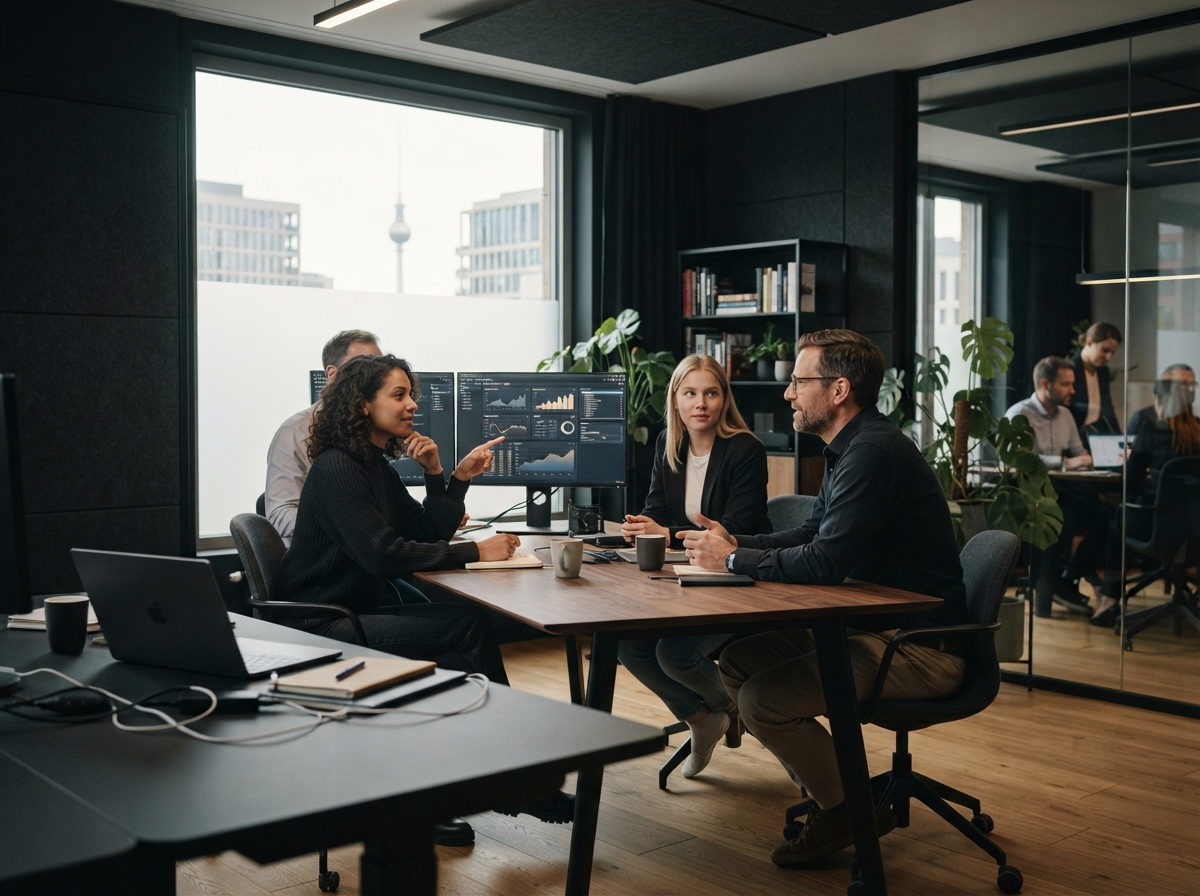 Quantirac Analyseteam bei der Prüfung von Backtesting-Ergebnissen